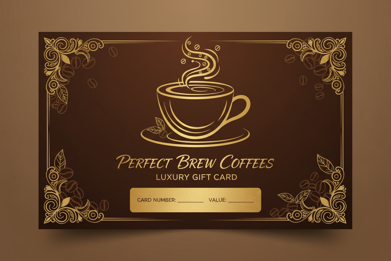 Fancy coffee gift card